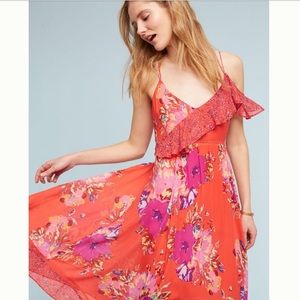 Anthropologie Grecia ruffle dress